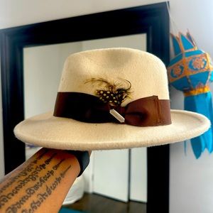 Steve land cream fedora